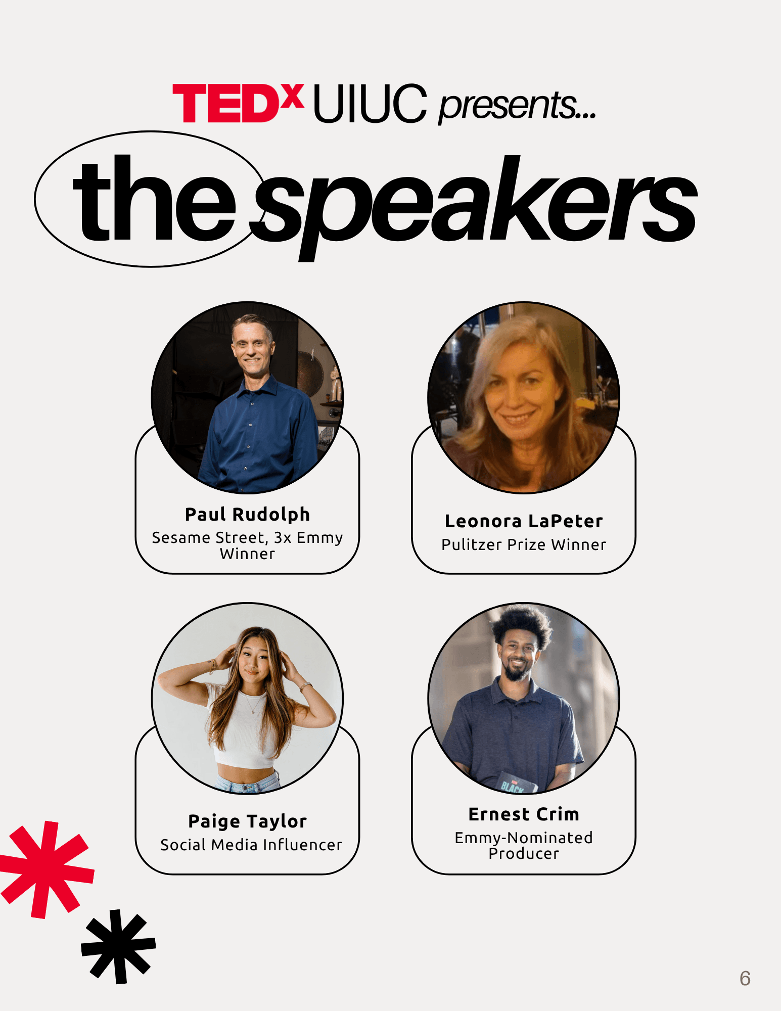 TEDxUIUC event brochure page 6